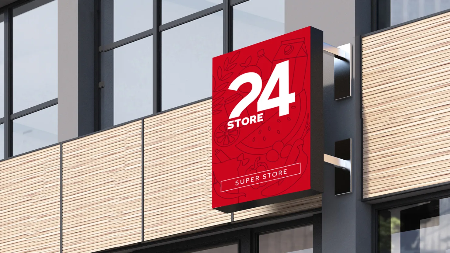 24 Store signage on a building