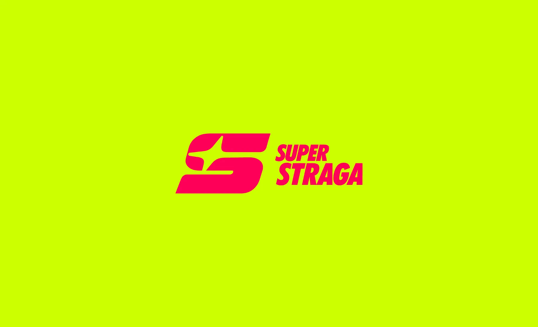 Super Straga logo on lime