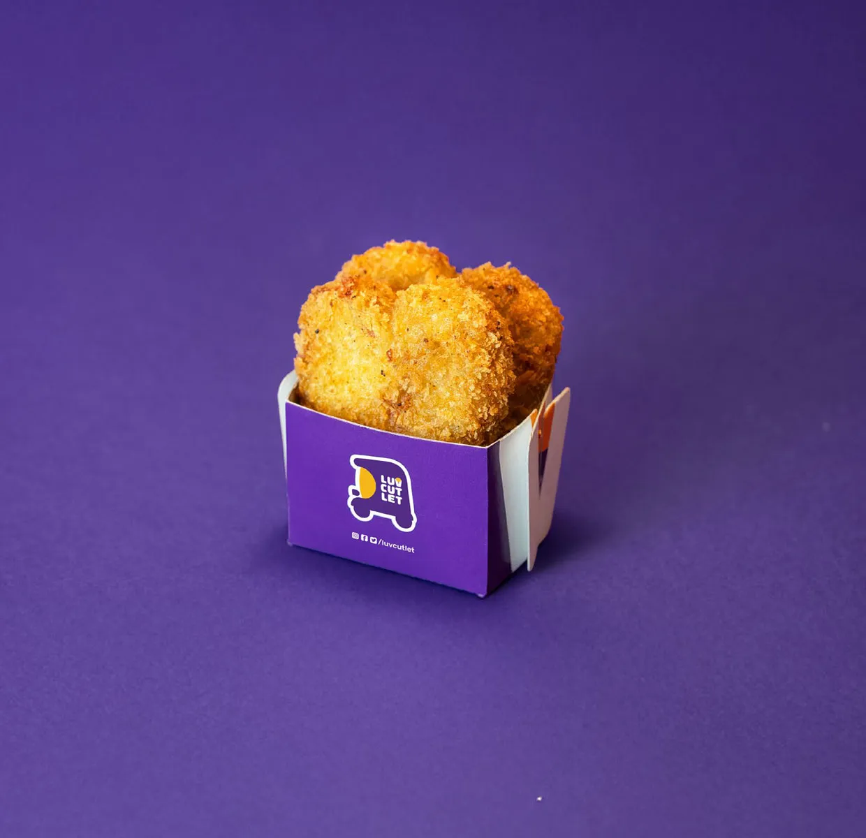 LUV CUT LET cutlet box on purple